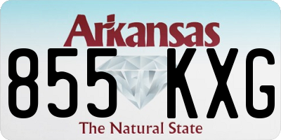 AR license plate 855KXG