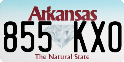 AR license plate 855KXO