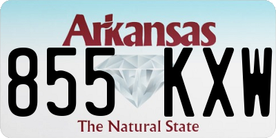 AR license plate 855KXW
