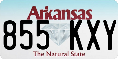 AR license plate 855KXY