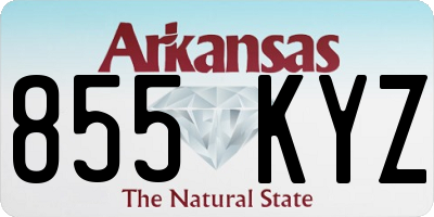 AR license plate 855KYZ