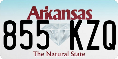 AR license plate 855KZQ