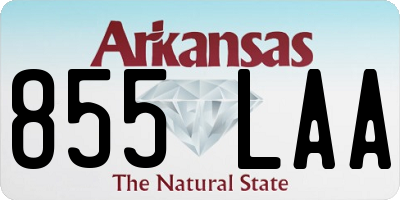 AR license plate 855LAA