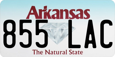AR license plate 855LAC