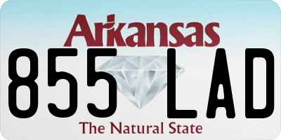 AR license plate 855LAD