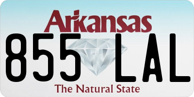AR license plate 855LAL