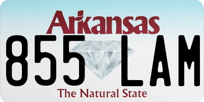 AR license plate 855LAM