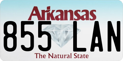 AR license plate 855LAN