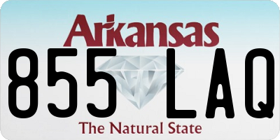 AR license plate 855LAQ