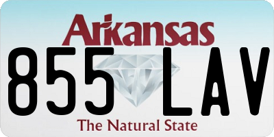 AR license plate 855LAV
