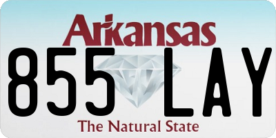 AR license plate 855LAY