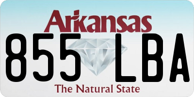 AR license plate 855LBA