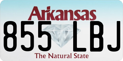 AR license plate 855LBJ
