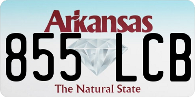 AR license plate 855LCB