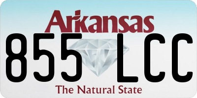 AR license plate 855LCC