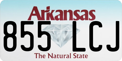 AR license plate 855LCJ