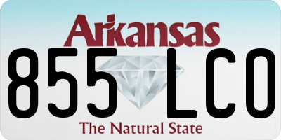 AR license plate 855LCO