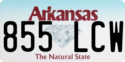 AR license plate 855LCW