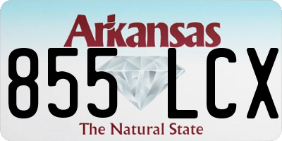 AR license plate 855LCX
