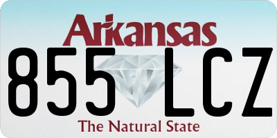 AR license plate 855LCZ