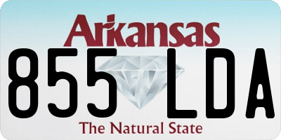 AR license plate 855LDA
