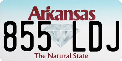 AR license plate 855LDJ