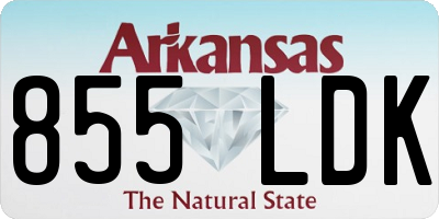 AR license plate 855LDK