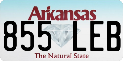 AR license plate 855LEB