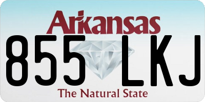 AR license plate 855LKJ