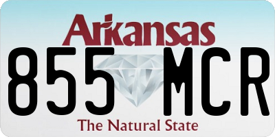 AR license plate 855MCR