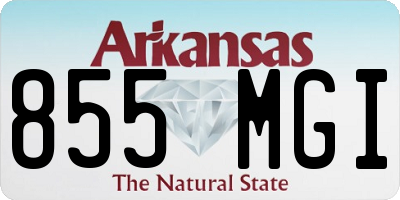 AR license plate 855MGI