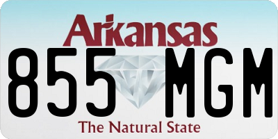 AR license plate 855MGM