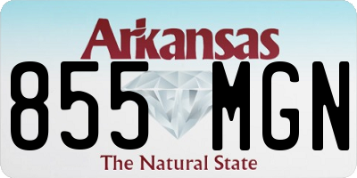 AR license plate 855MGN