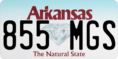 AR license plate 855MGS
