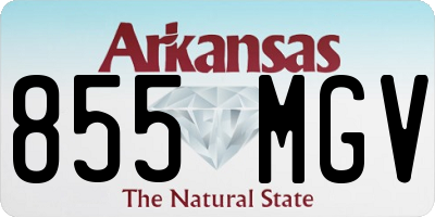 AR license plate 855MGV