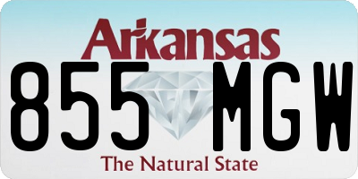 AR license plate 855MGW