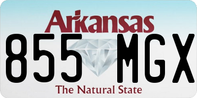 AR license plate 855MGX