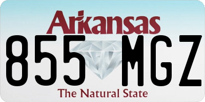 AR license plate 855MGZ