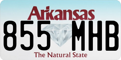 AR license plate 855MHB