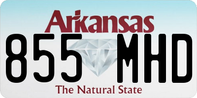 AR license plate 855MHD