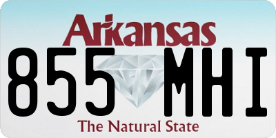 AR license plate 855MHI