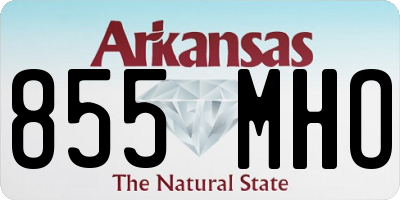 AR license plate 855MHO