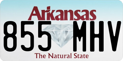 AR license plate 855MHV