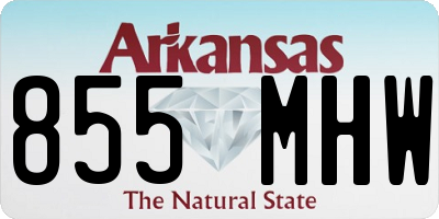 AR license plate 855MHW