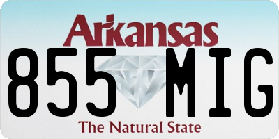 AR license plate 855MIG