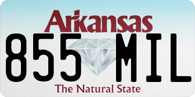 AR license plate 855MIL