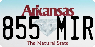 AR license plate 855MIR
