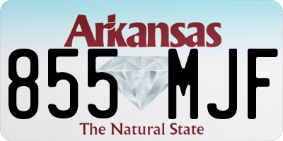 AR license plate 855MJF