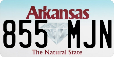 AR license plate 855MJN
