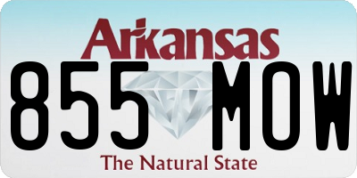 AR license plate 855MOW